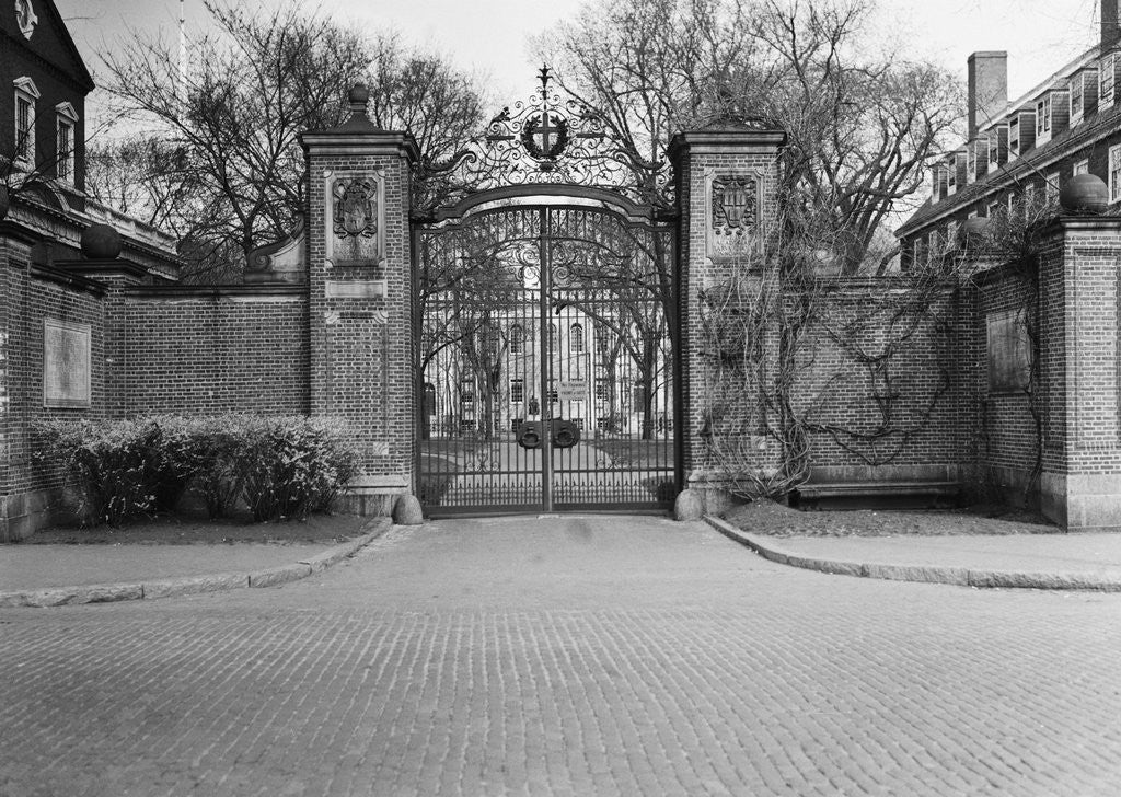 Detail of Gate Entrance to Harvard University by Anonymous