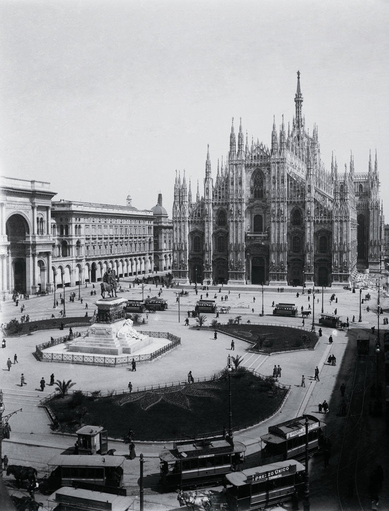 Detail of View of Piazza del Duomo and Cathedral by Corbis