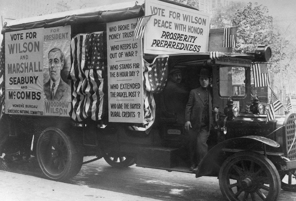 Detail of Woodrow Wilson Campaign Van by Anonymous