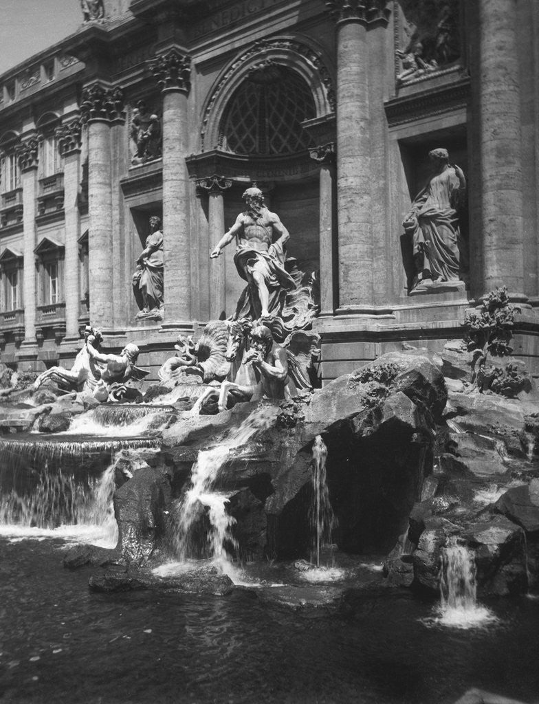 Detail of View of the Fountain of the Trevi by Anonymous