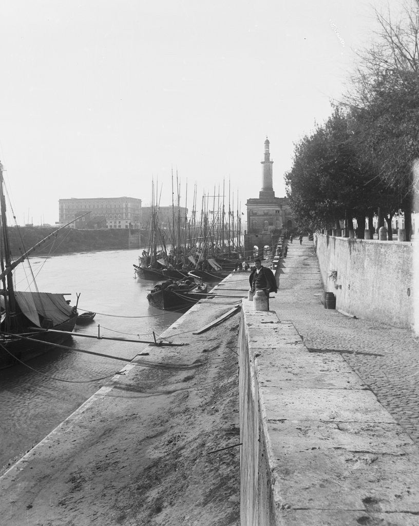 Detail of Porto de Ripa Grande on Tiber River by Anonymous