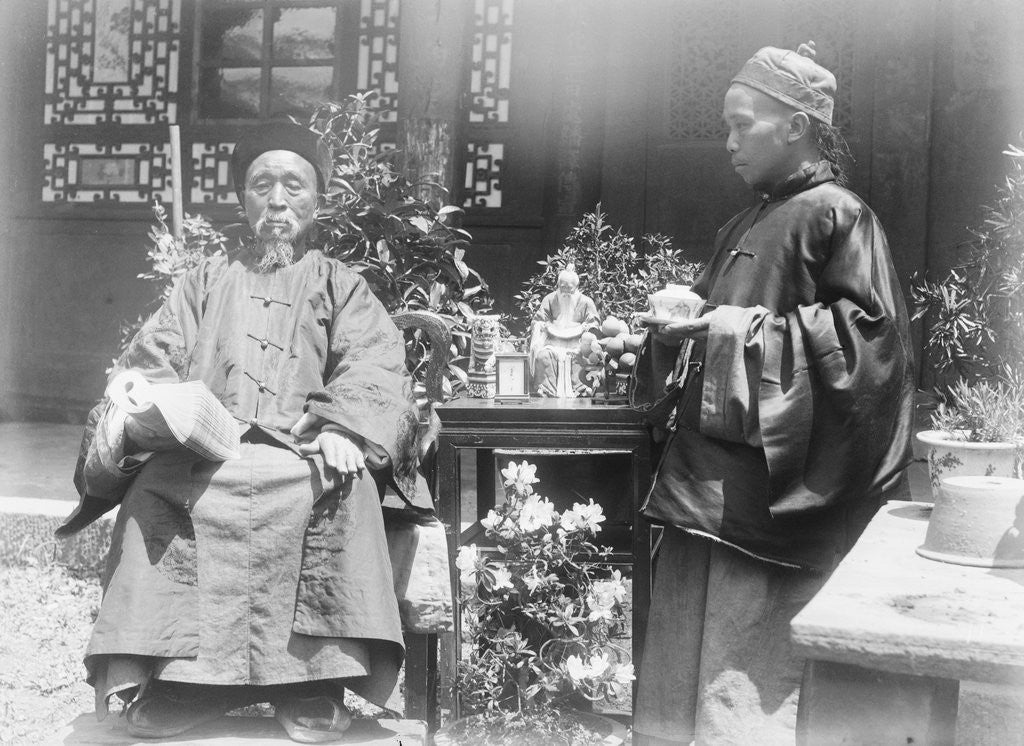 Detail of Chinese Man Being Served by Anonymous