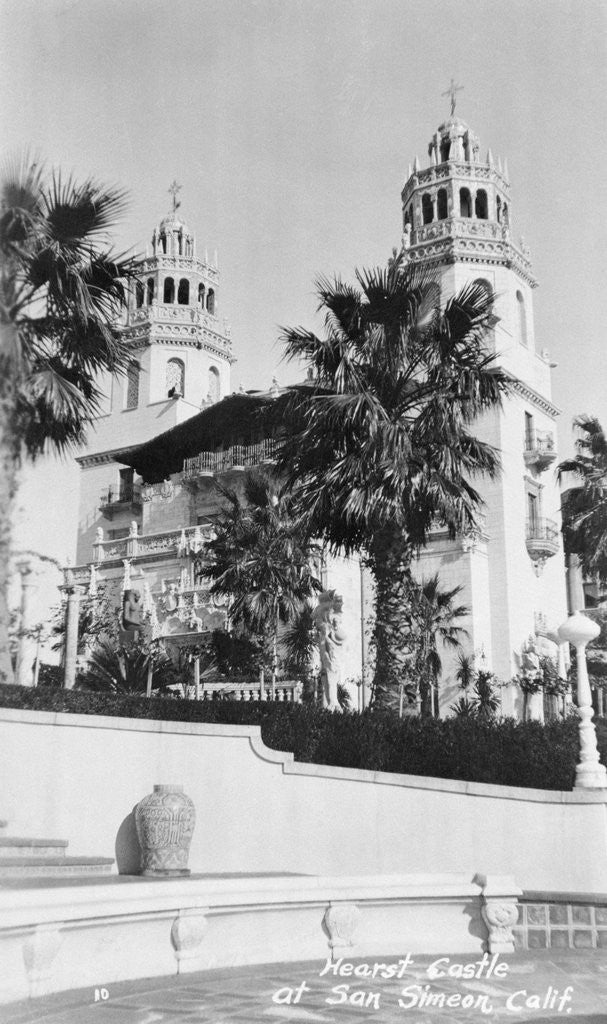 Detail of Exterior View of William R. Hearst's Castle with Park by Anonymous