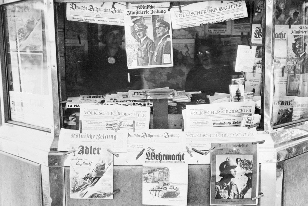 Detail of Newsstands Selling Publications by Anonymous