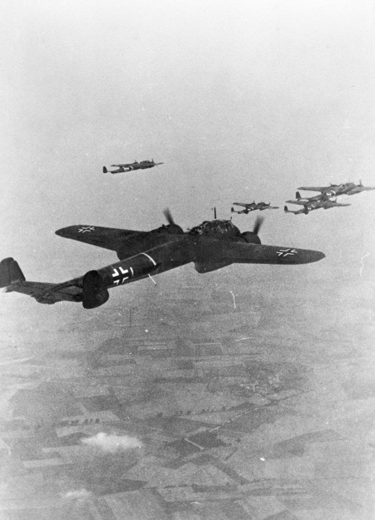 Detail of German War Planes Flying Together by Corbis