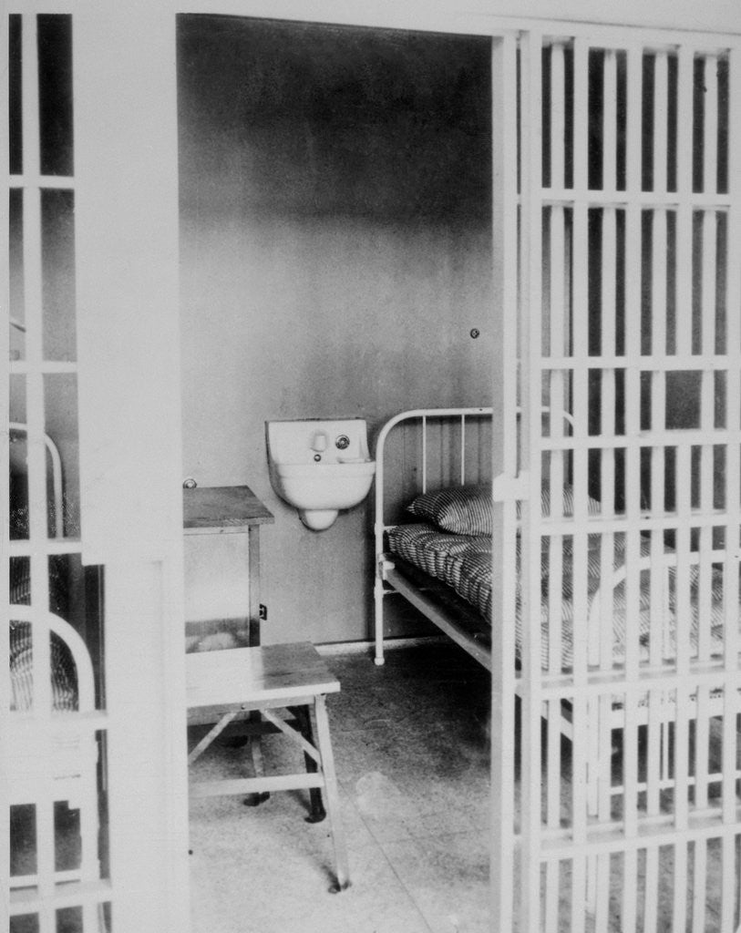 Detail of Interior View of a Jail Cell by Corbis