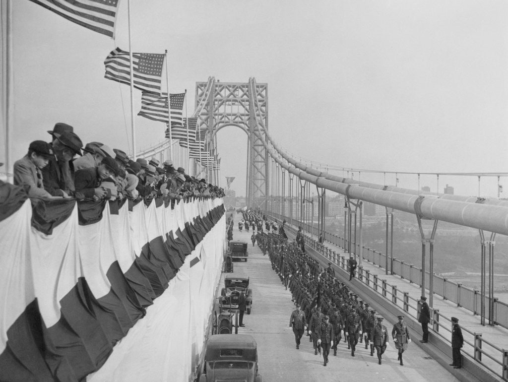 Detail of Opening Day Ceremonies for George Washington Bridge by Anonymous