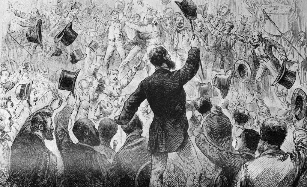 Detail of Early Democratic Convention Illustration by Anonymous