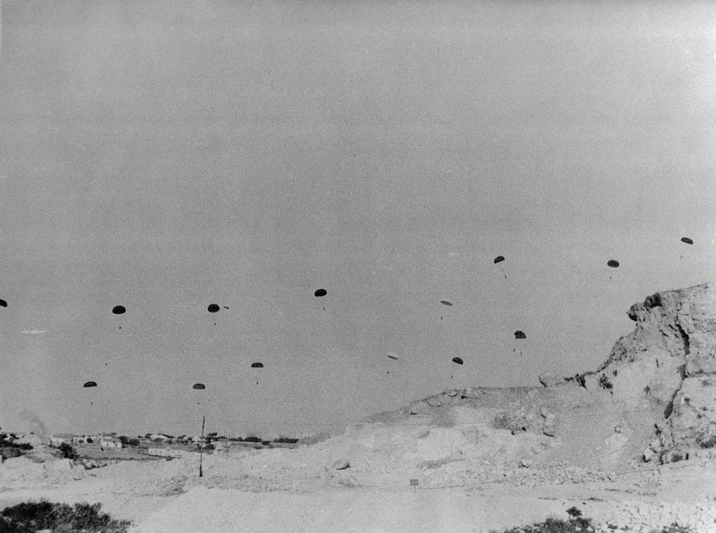 Detail of Paratroopers Landing on Crete by Anonymous