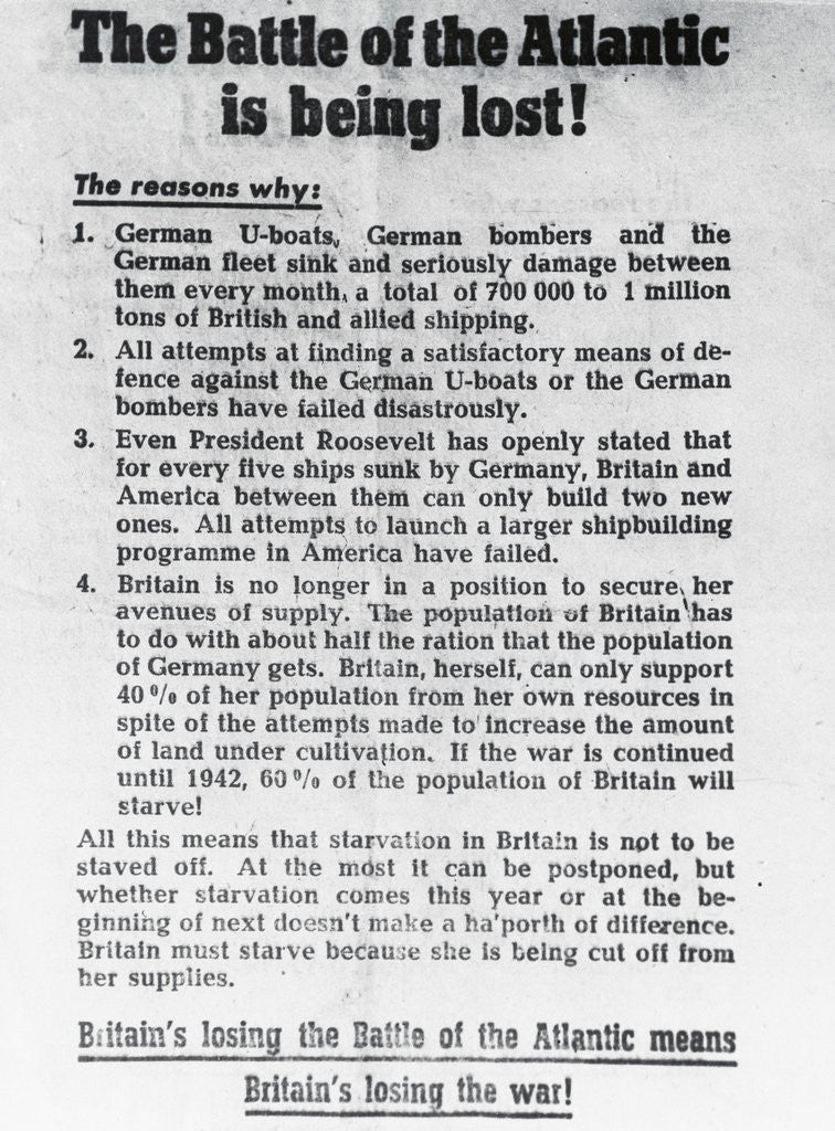 Detail of German Propaganda Leaflet by Anonymous