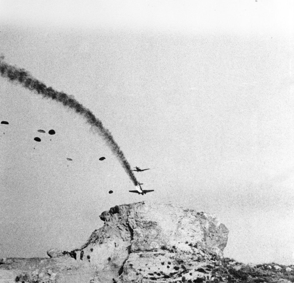 Detail of German Plane Crashing by Anonymous
