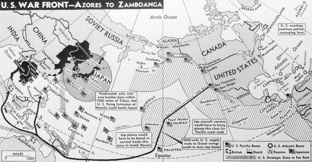 Detail of Map of the U.S. Front by Anonymous