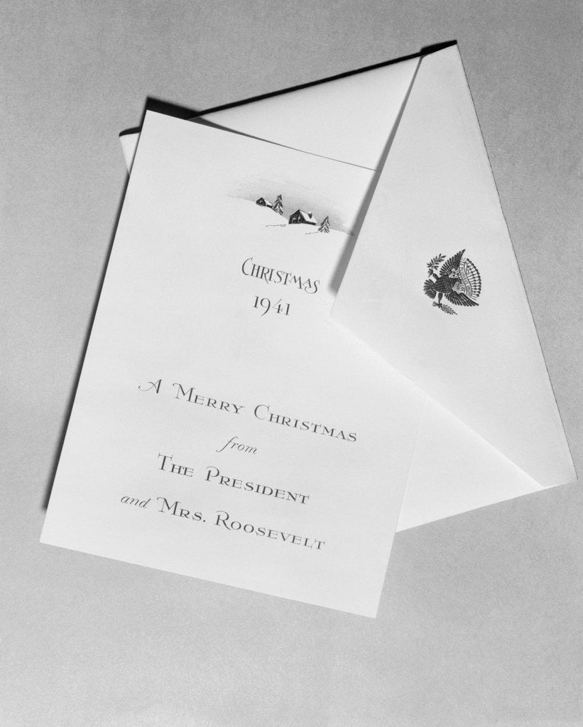 Detail of View of a Christmas Card by Anonymous
