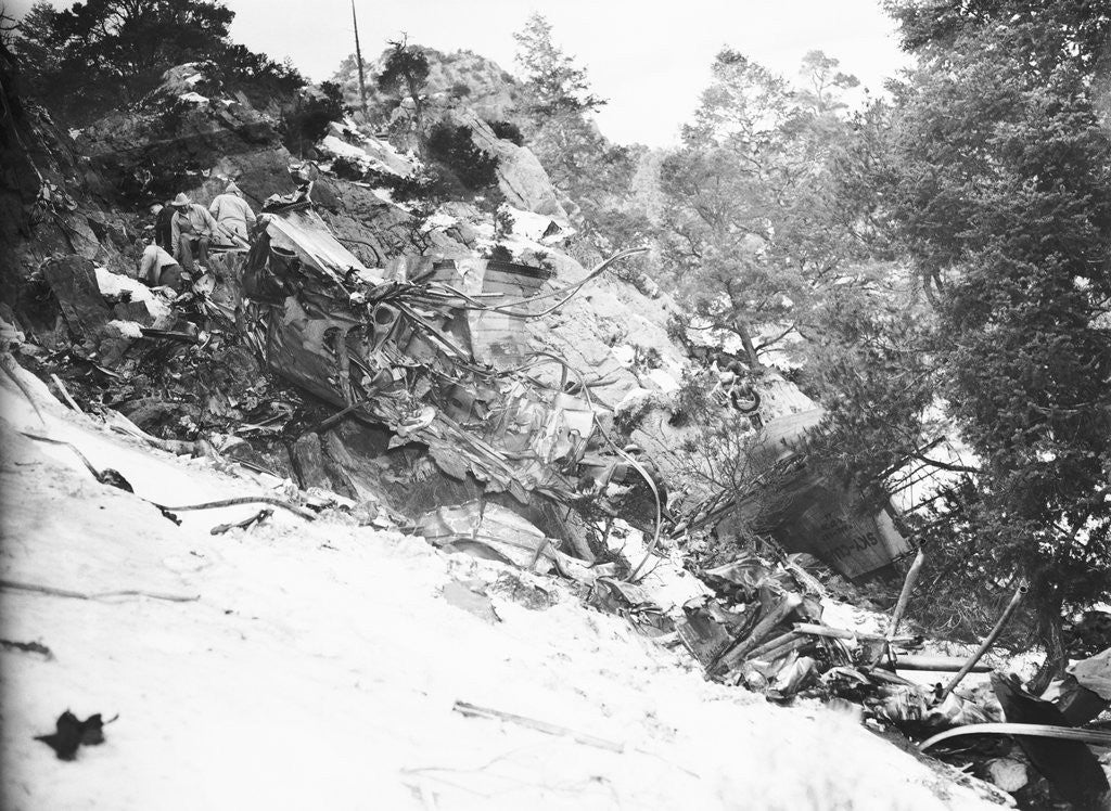 Detail of View of Plane Crash Responsible for Killing Carole Lombard by Anonymous