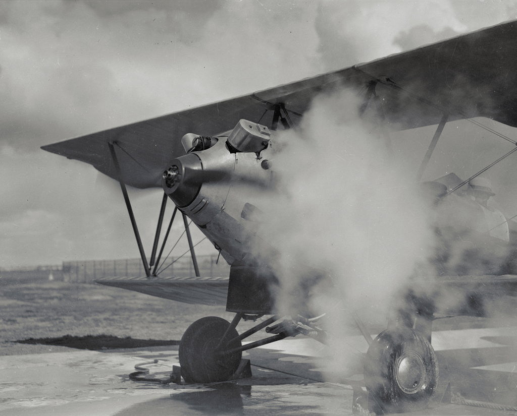 Detail of Steam Being Exhausted from Airplane by Anonymous