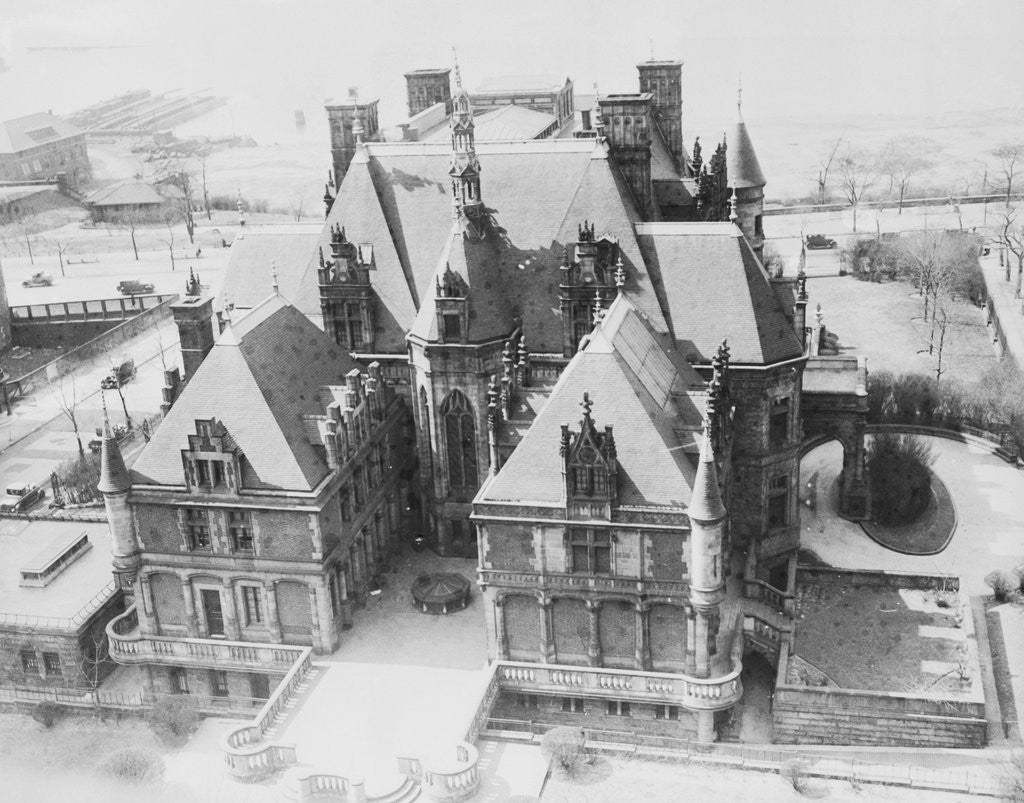 Detail of Aerial View of Charles M. Schwab Mansion by Anonymous