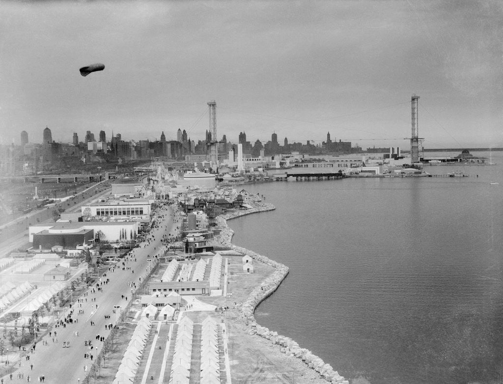 Detail of Aerial View of Chicago World's Fair by Anonymous
