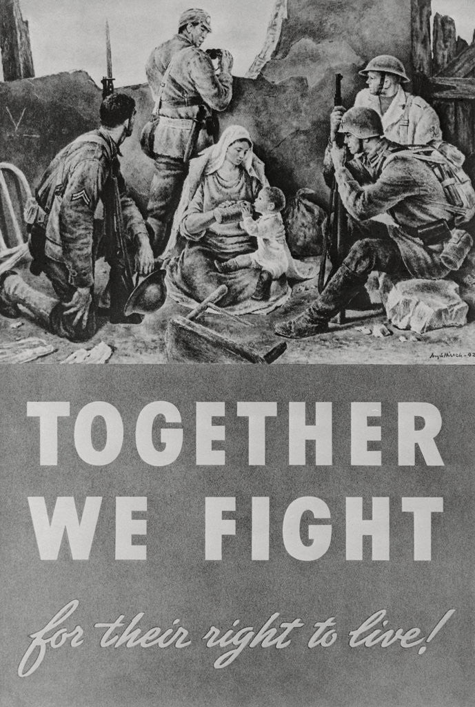 Detail of Poster on Dedication of the United Nation's Soldier by Anonymous