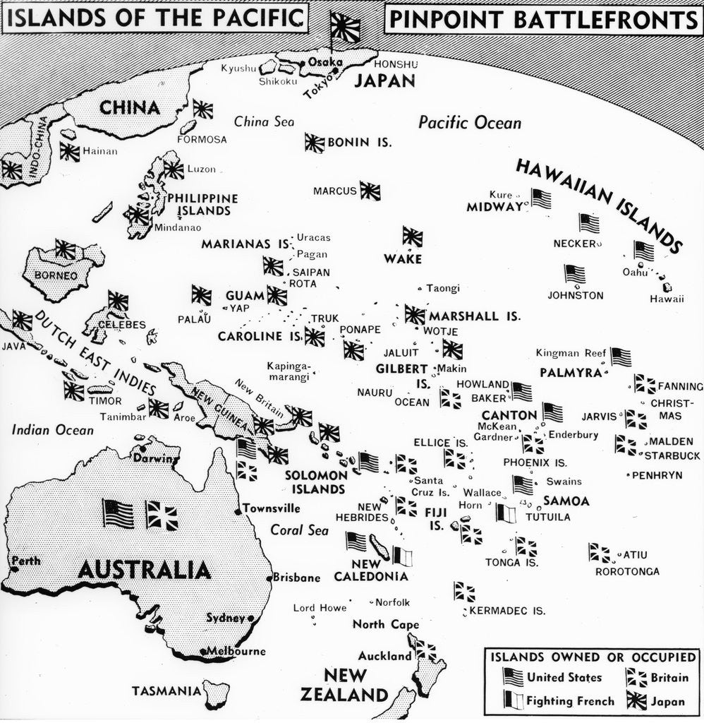 Detail of Map of Islands Between Hawaii and China by Anonymous