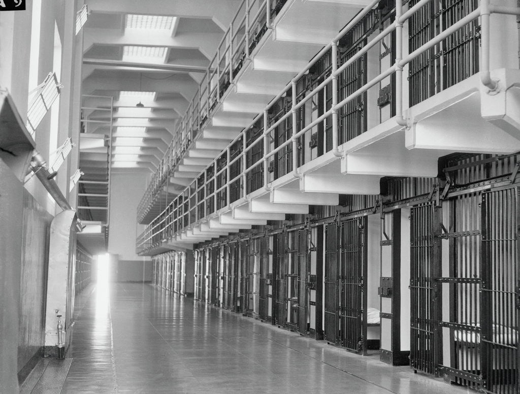 Detail of Interior View of Alcatraz Prison by Anonymous