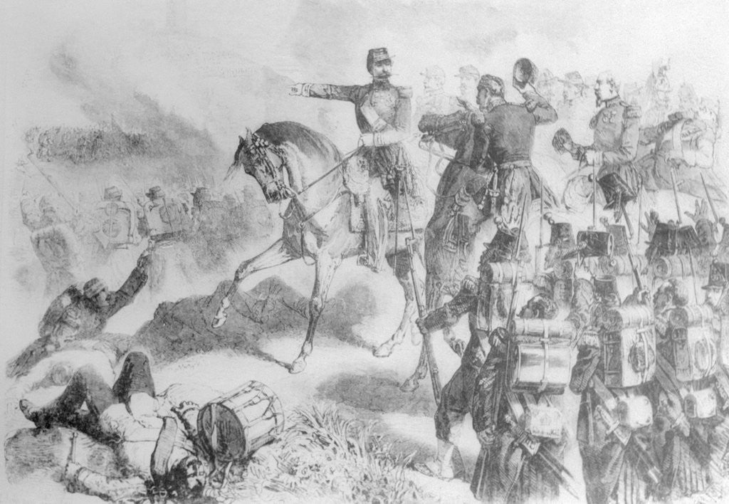 Detail of Illustration of Napoleon at the Battle of Solferino by Corbis