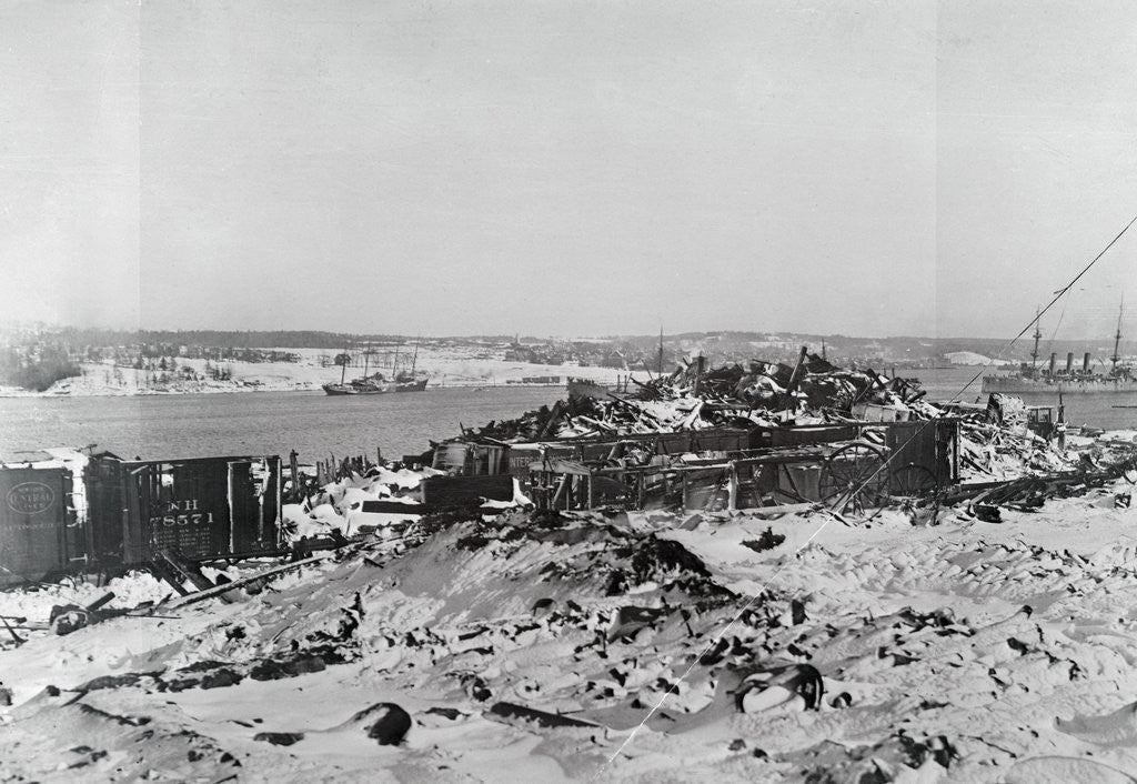 Detail of Halifax After Ship Explosion on Harbor by Anonymous