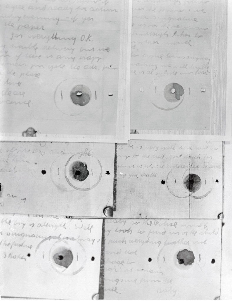Detail of Display of Kidnapping Notes by Anonymous