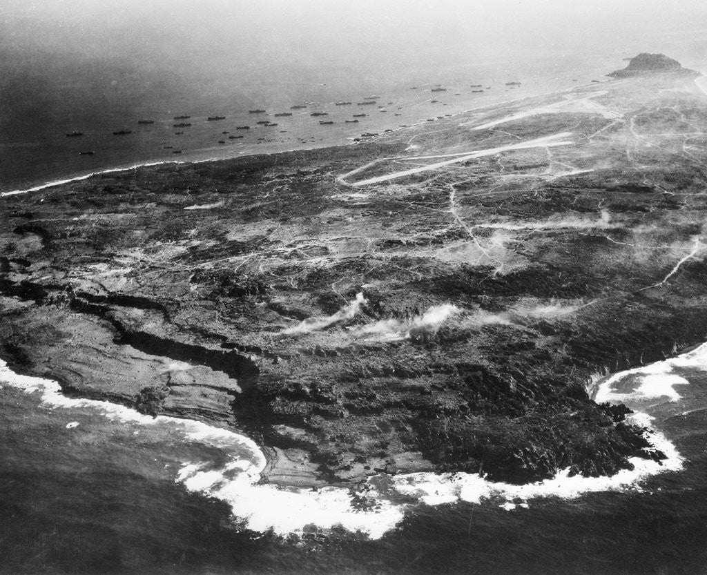 Detail of Aerial View of Iwo Jima by Anonymous