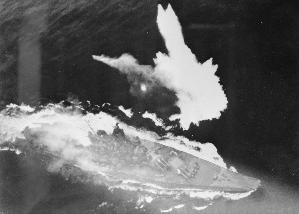 Detail of Japanese Ship Under Attack by Anonymous