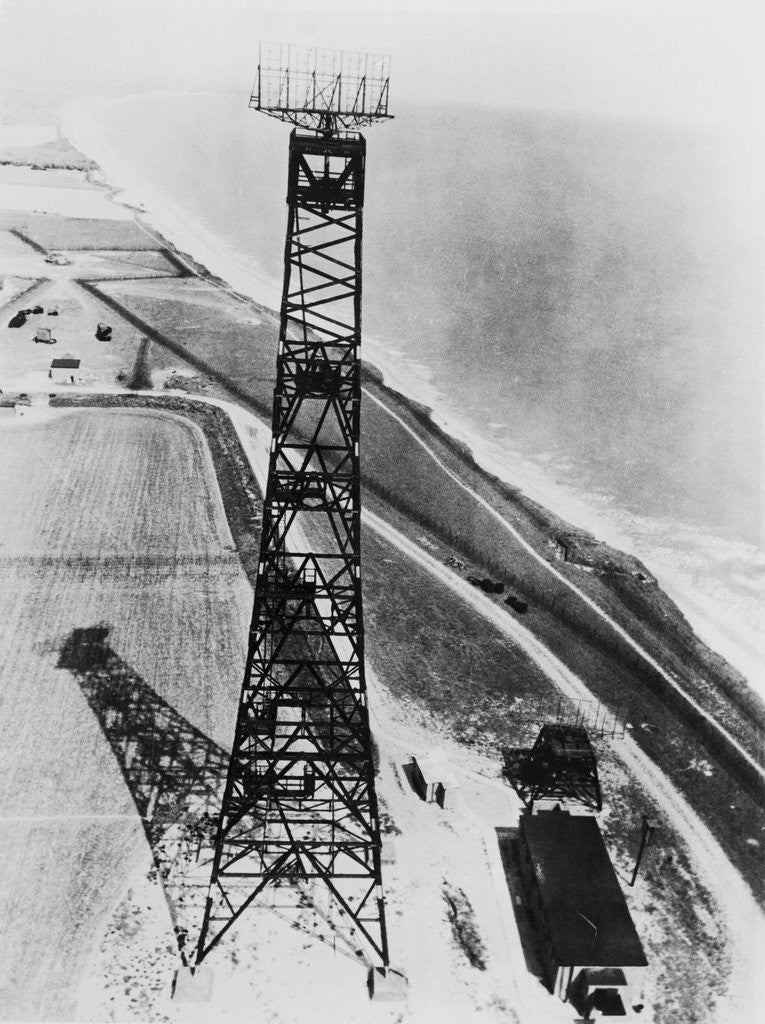 Detail of Radar Station on Coast by Anonymous