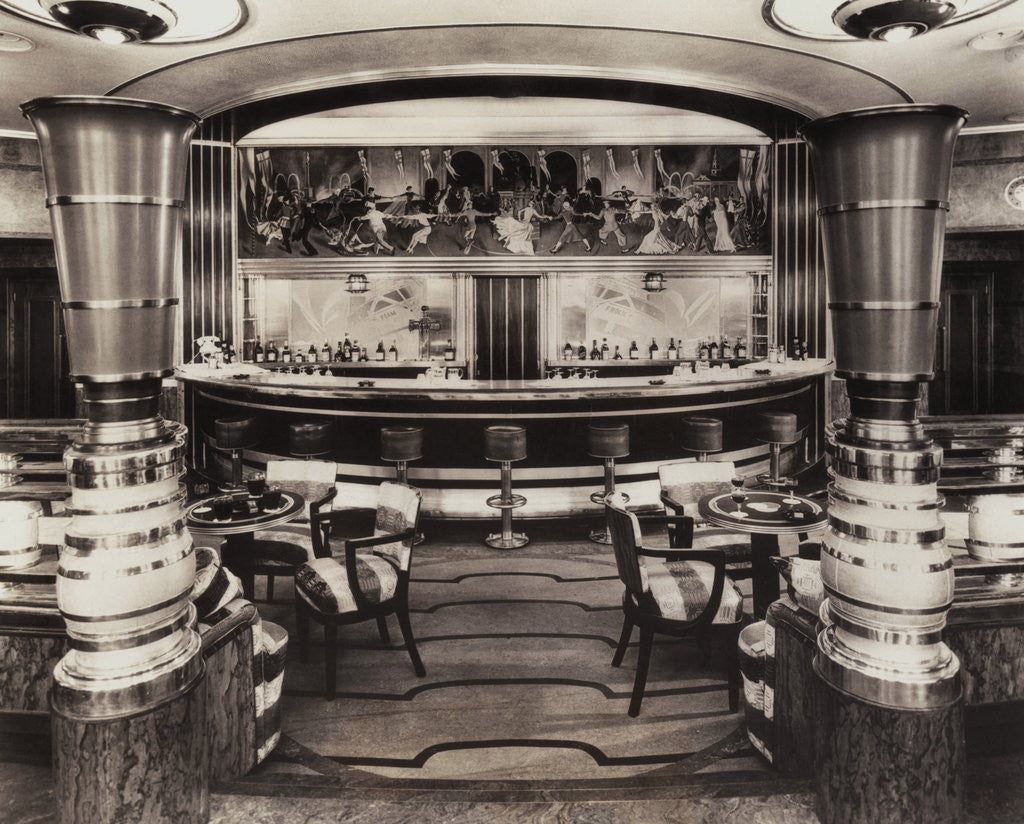 Detail of Cocktail Bar on Queen Mary by Anonymous