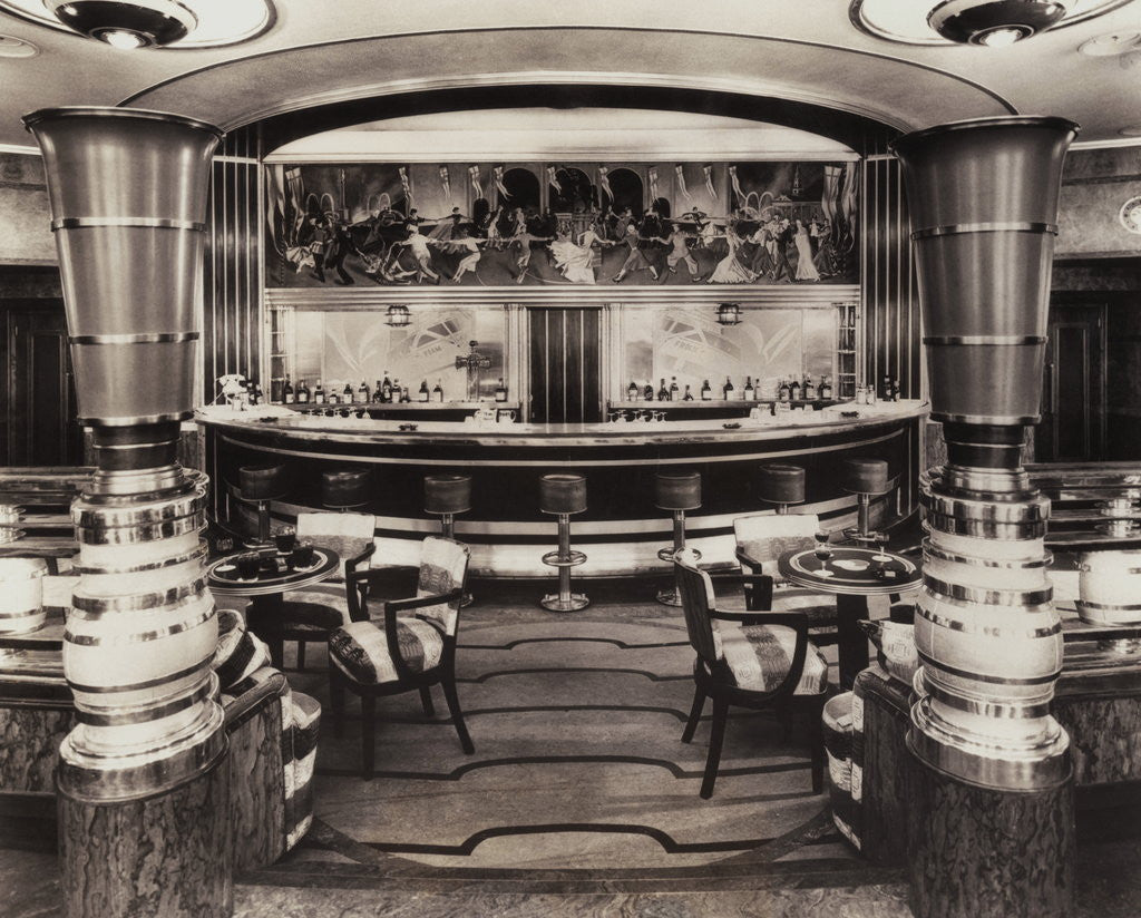 Detail of Cocktail Bar on Queen Mary by Corbis