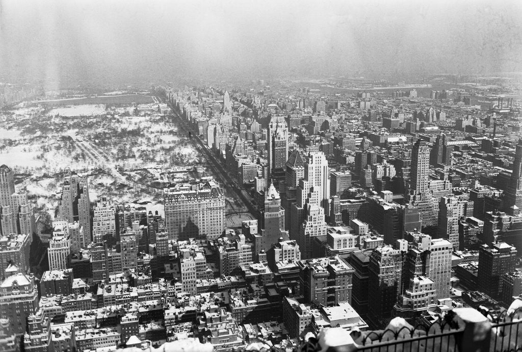 Detail of Overhead View of New York City by Anonymous