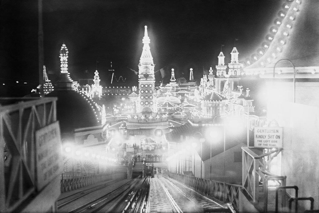 Detail of Luna Park at Night by Anonymous