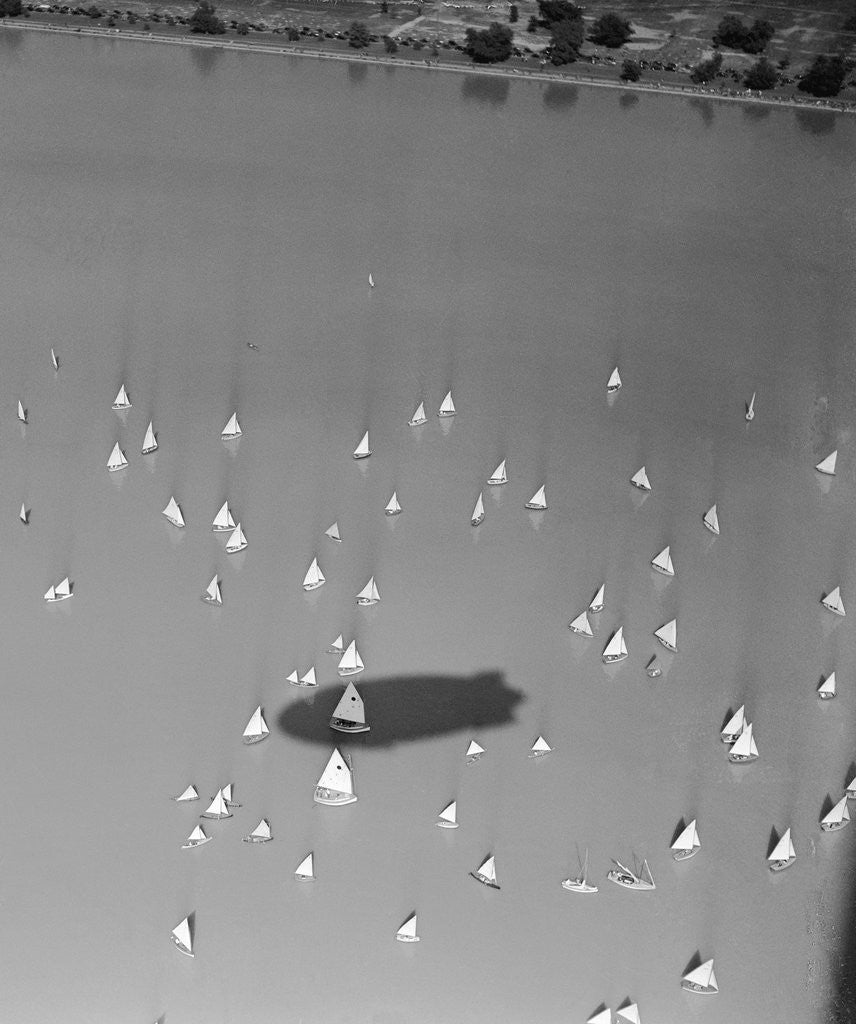 Detail of Blimp Shadow Over Regatta by Anonymous