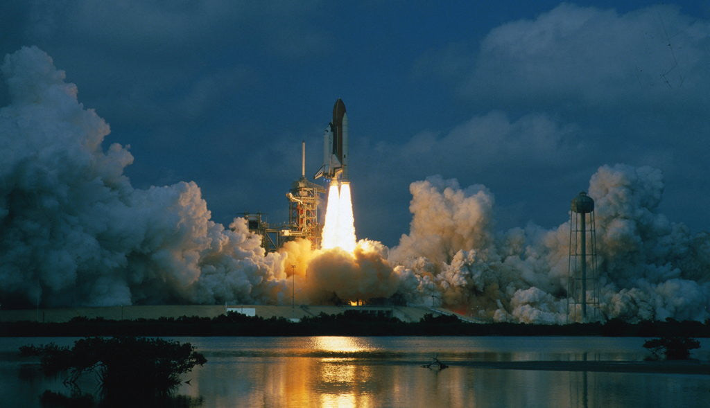 Detail of Shuttle Columbia Lifting Off by Anonymous