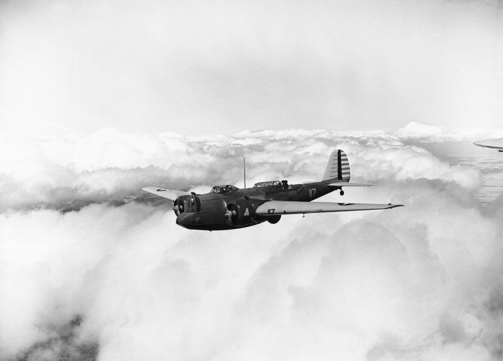 Detail of Martin B-10 Bomber Flying by Anonymous