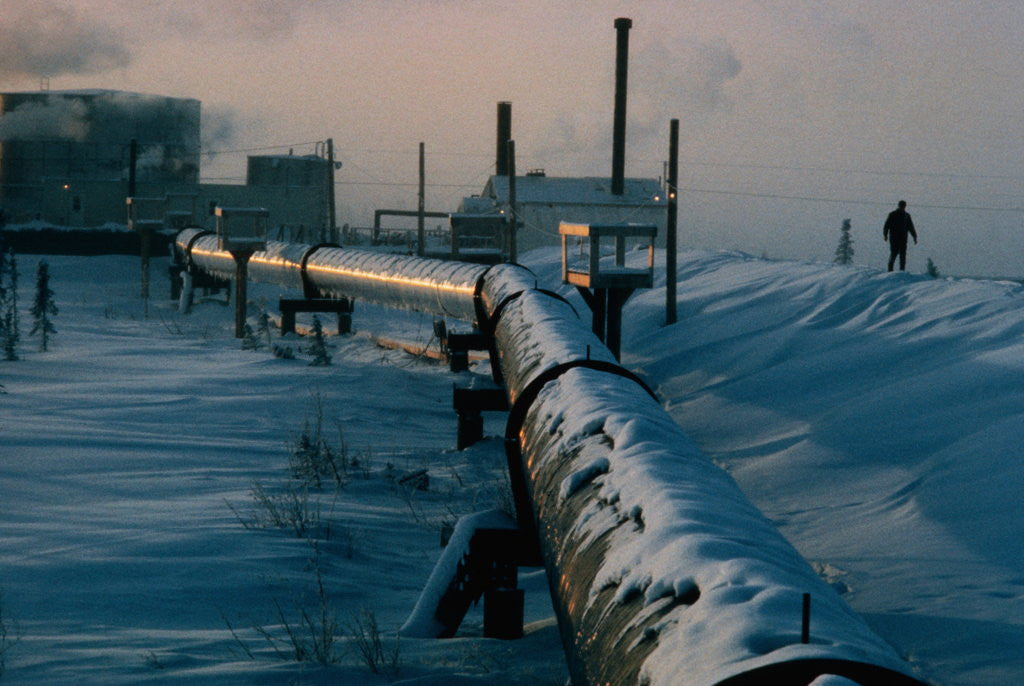 Detail of Snowed Under Streets with Oil Pipeline by Anonymous