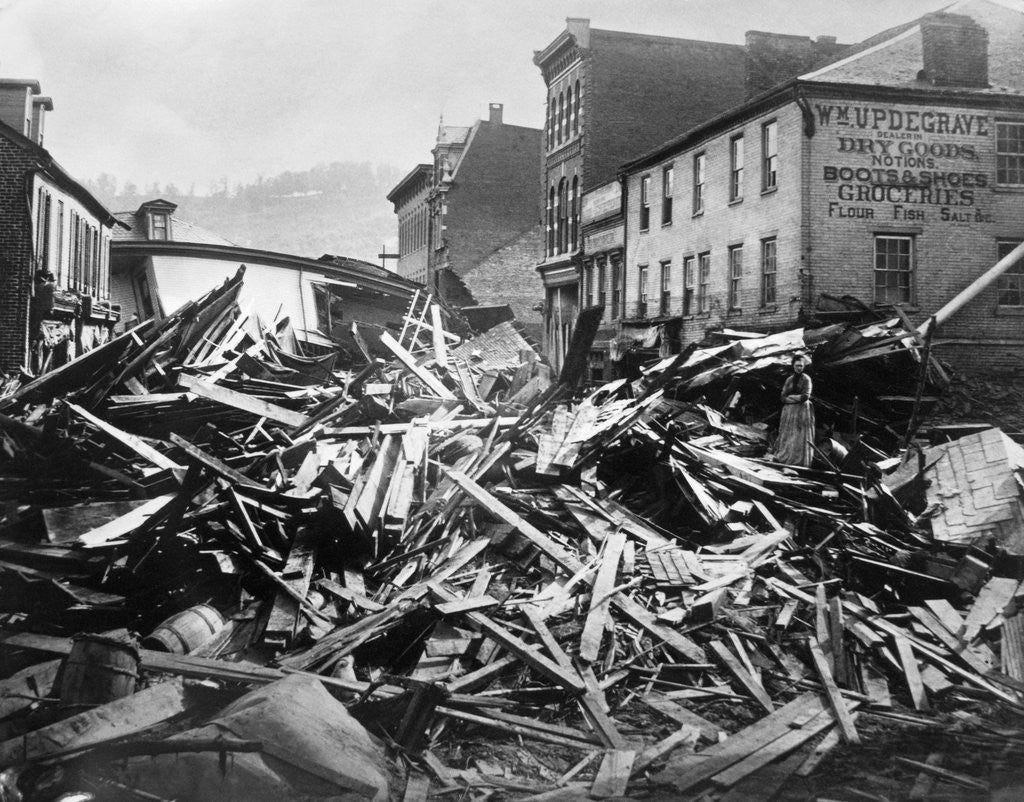 Detail of Flood Damage in Johnstown by Anonymous