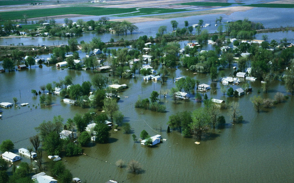 Detail of Flooded Community of Missouri by Corbis