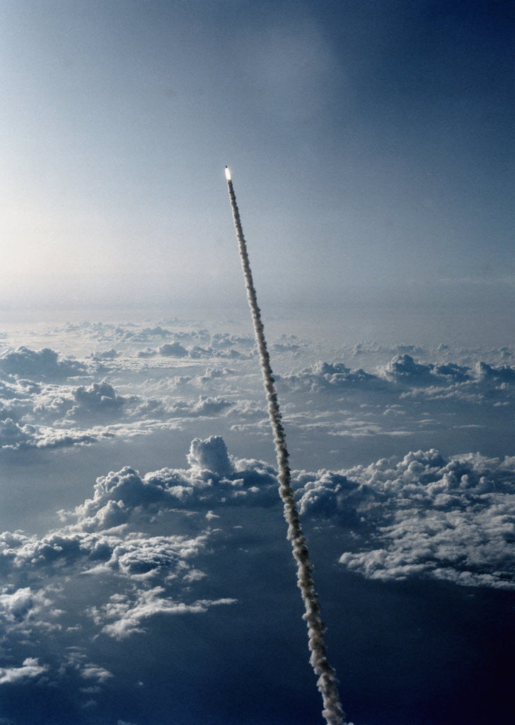 Detail of Space Shuttle Challenger Leaving Earth by Anonymous