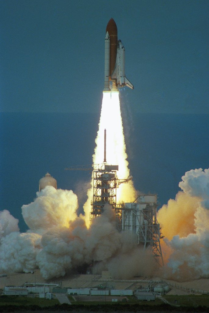 Detail of Space Shuttle Challenger Lifting Off by Anonymous
