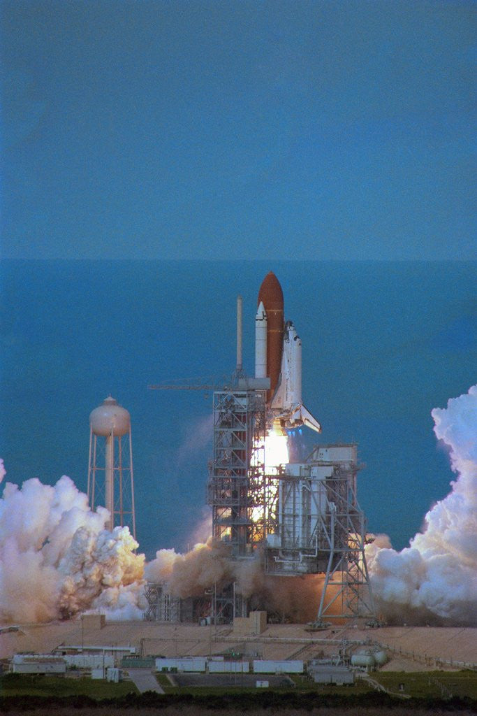 Detail of Space Shuttle Challenger Lifting Off by Anonymous