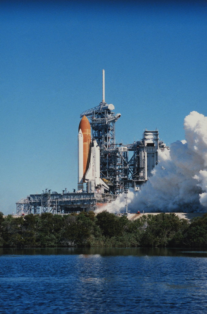 Detail of Challenger Space Shuttle Preparing for Liftoff by Anonymous