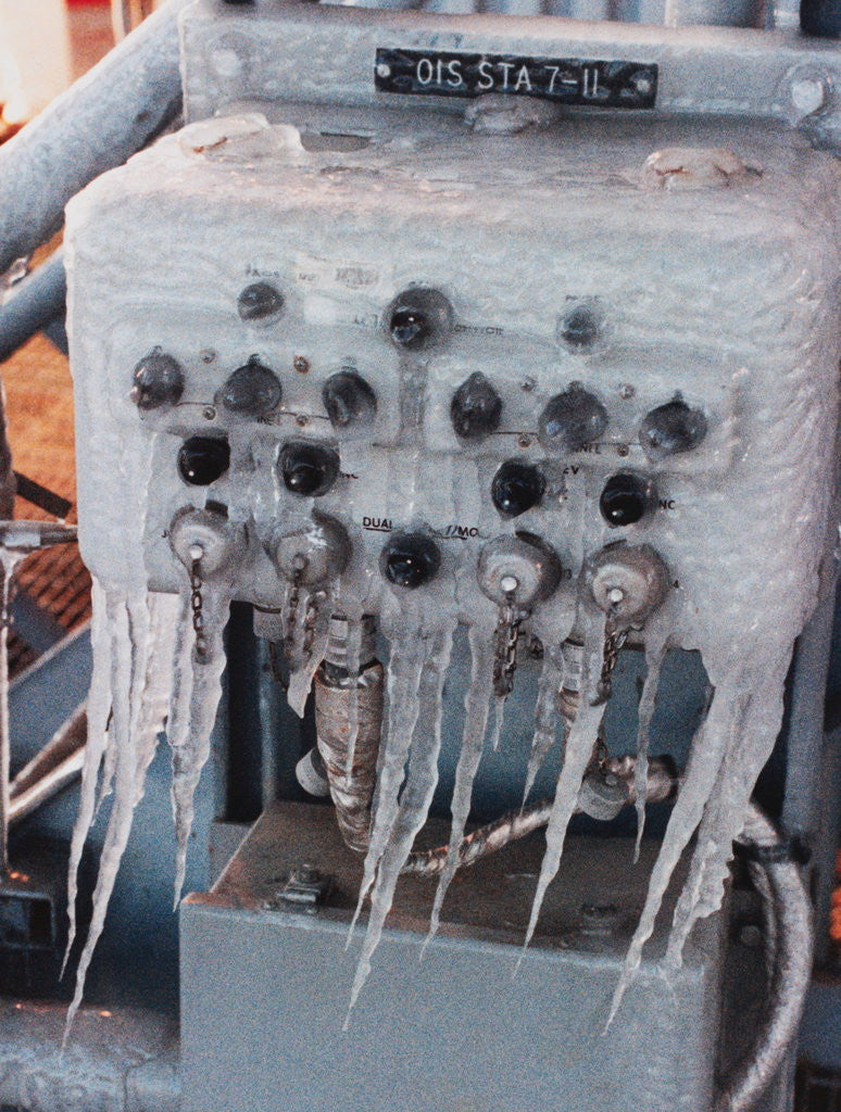 Detail of Ice Covering Communications Box by Anonymous