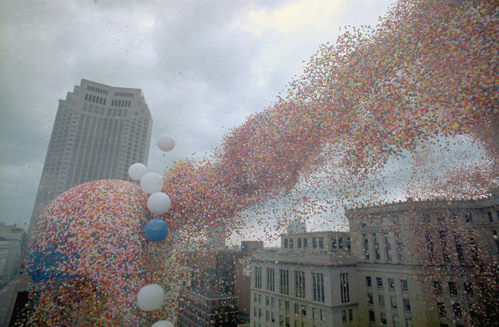 Detail of Balloons Surrounding Terminal Building by Anonymous