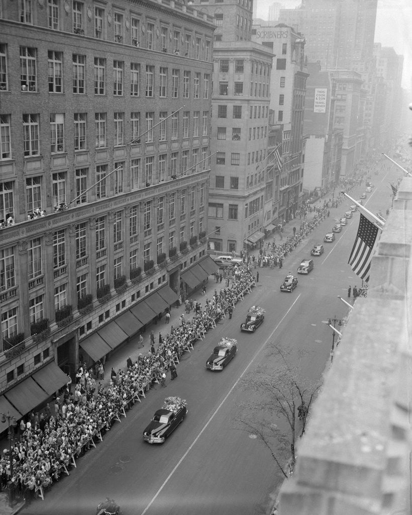 Detail of Funeral Procession for Babe Ruth by Anonymous