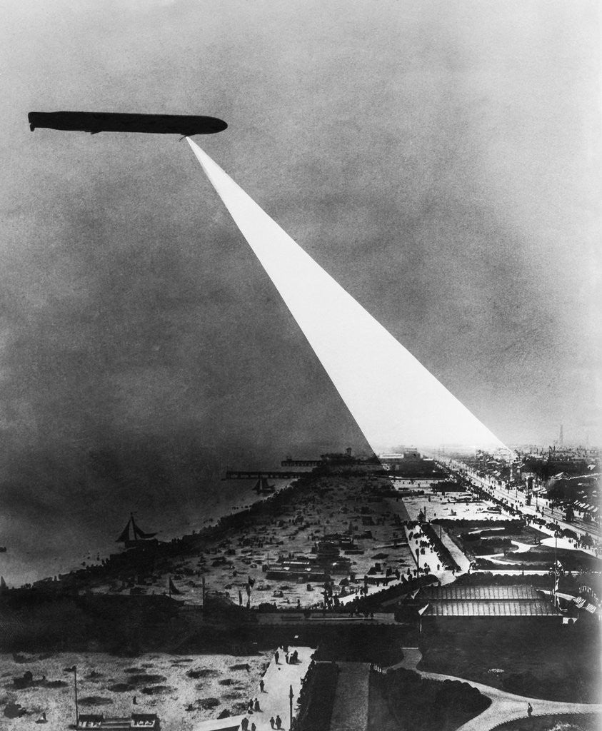 Detail of Composite Picture of Zeppelin Over Yarmouth by Anonymous