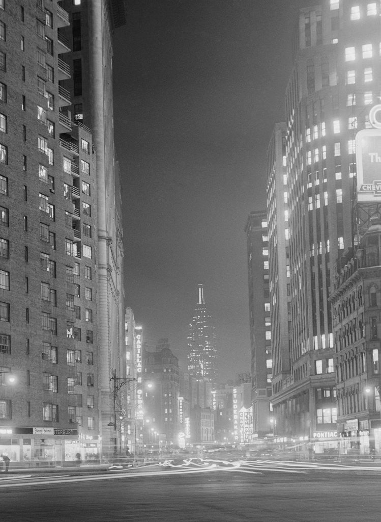 Detail of Columbus Circle Toward Empire State Building by Anonymous