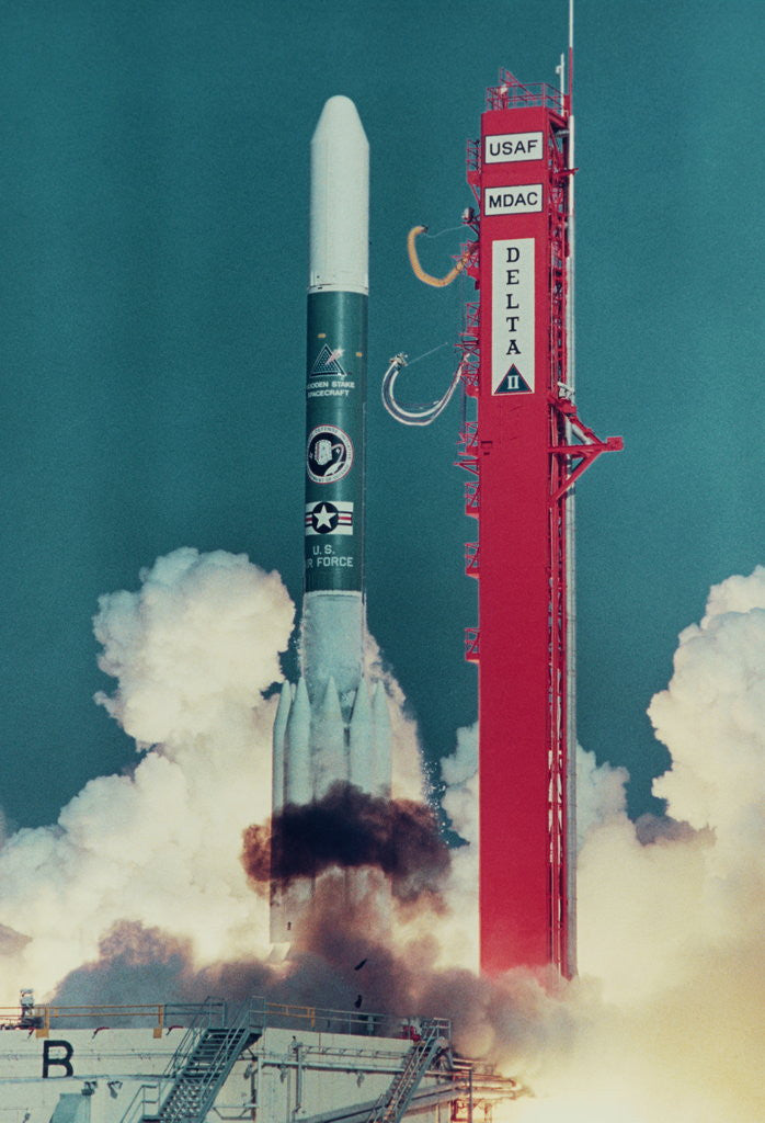 Detail of American Rocket Blasting into Space by Corbis